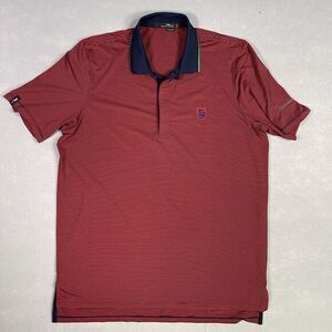 Ralph Lauren RLX Polo Shirt Men Large Red Golf‎ Preppy Athleisure Activewear